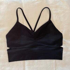 Manduka Black Cross Back Sports Bra